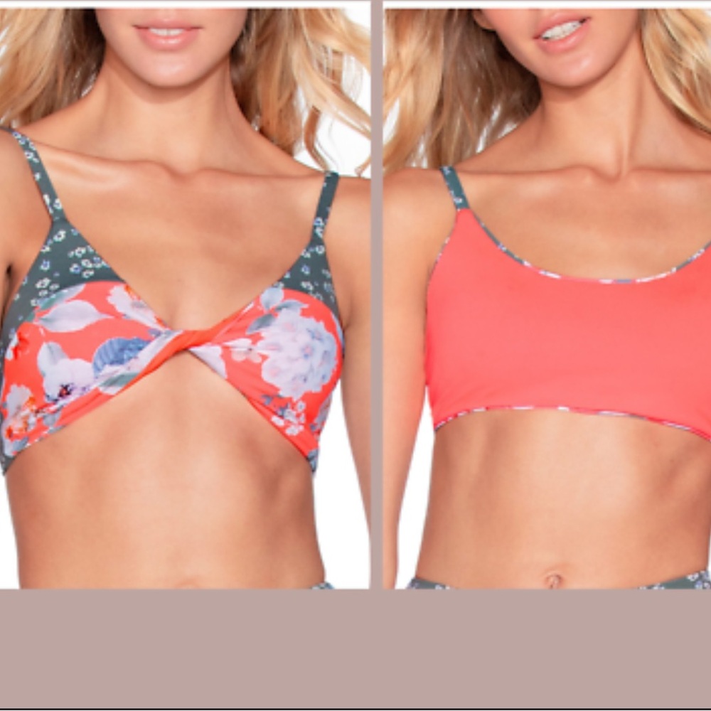 Maaji 3-Way Bouquet Twister Bralette Bikini Top Size L